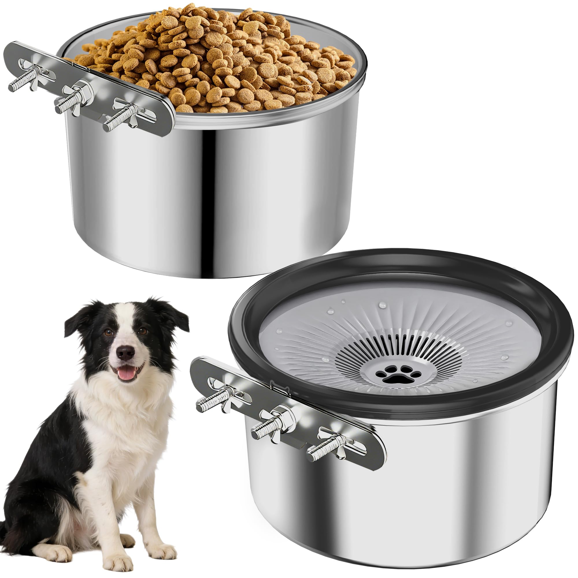 Générique ensemble de bols pour cage chien, anti-déversement et design propre