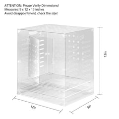 Generic cage oiseau en acrylique clair: nettoyage rapide grâce aux surfaces lisses