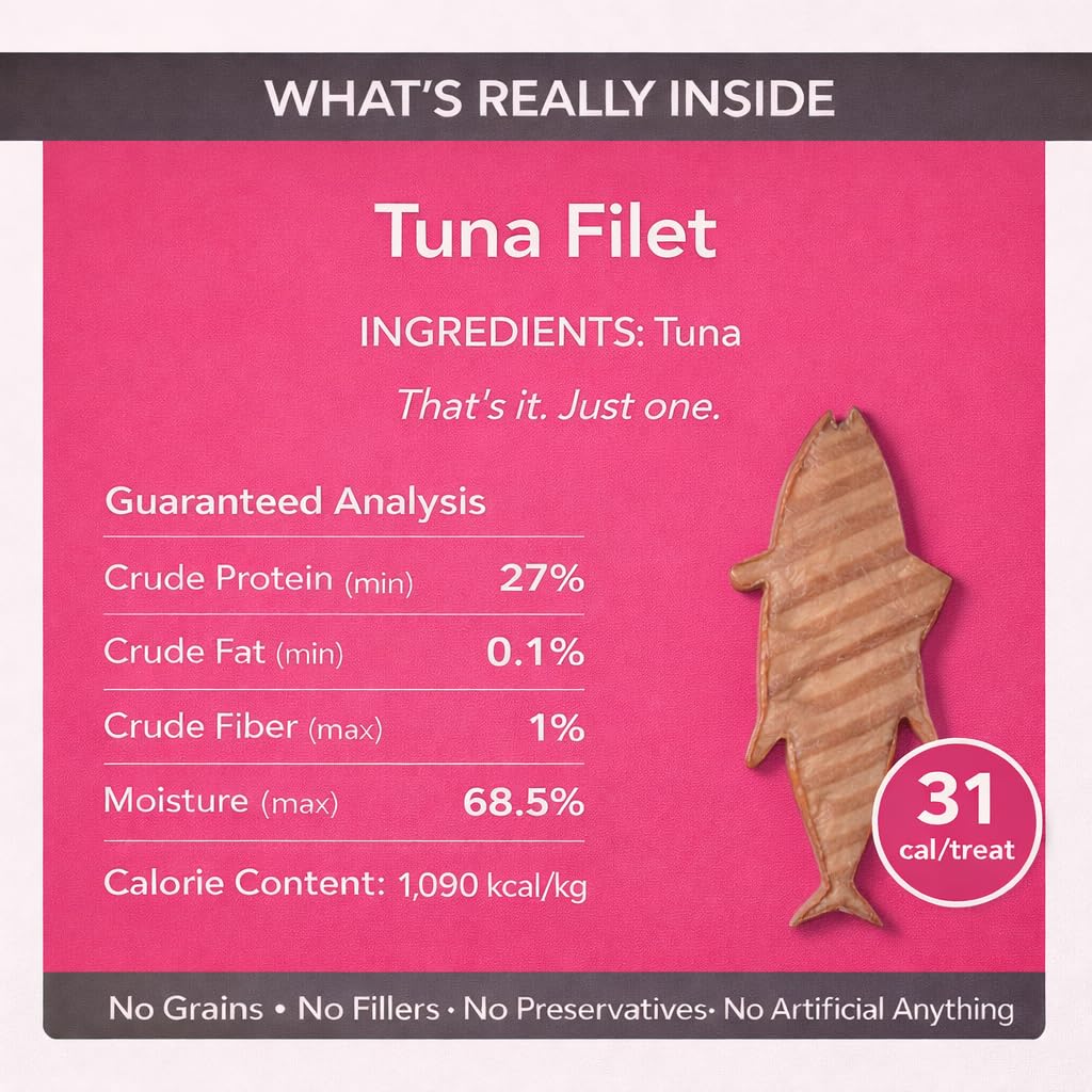 Generic Cat Filet Thon — sachet 1oz ouvert révèle l’arôme puissant.