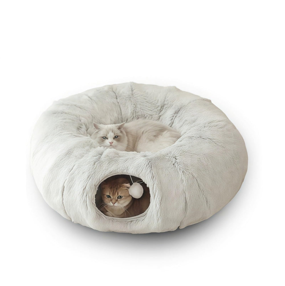 Lit-tunnel pour chat Generic avec ouverture en peluche douce pour cocon chaleureux
