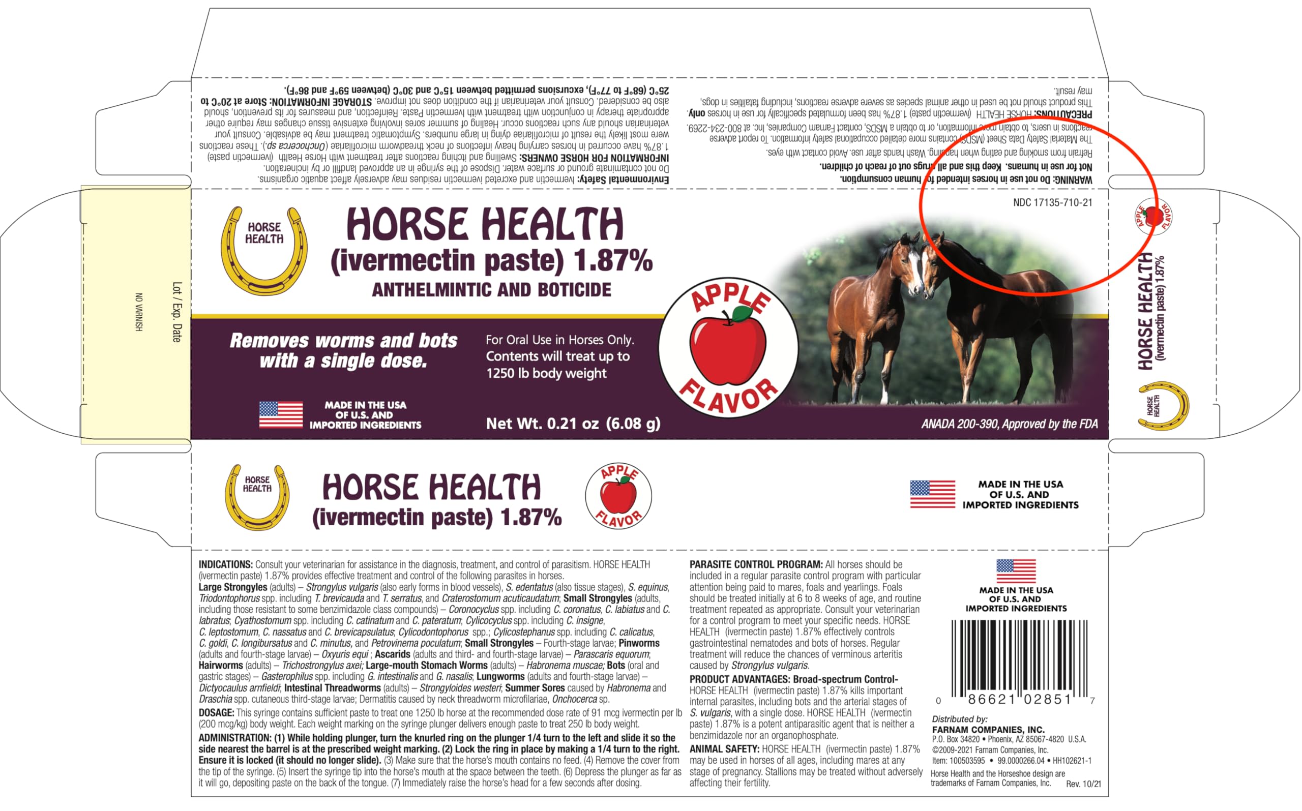 Generic application pratique pour chevaux jusqu'à 1250 lb.
