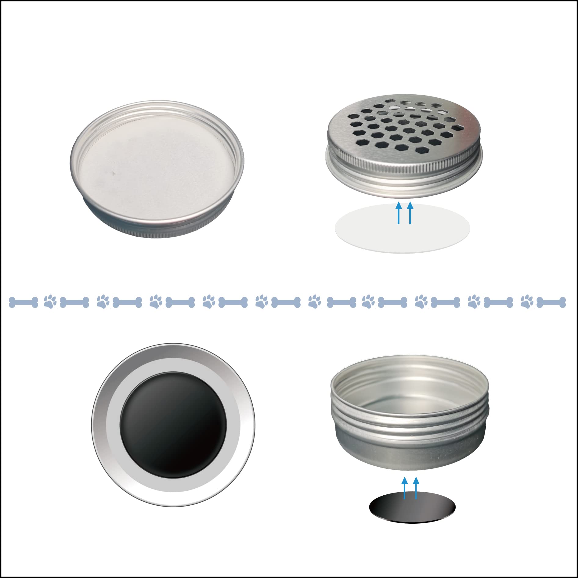 Generic conteneurs olfactifs chien aluminium durable et léger.