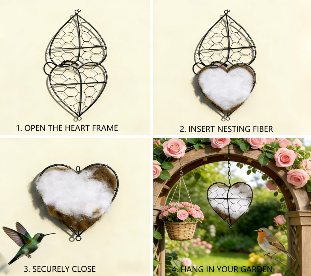 Generic décor-jardin cœur, ajout charmant et refuge pratique pour oiseaux.