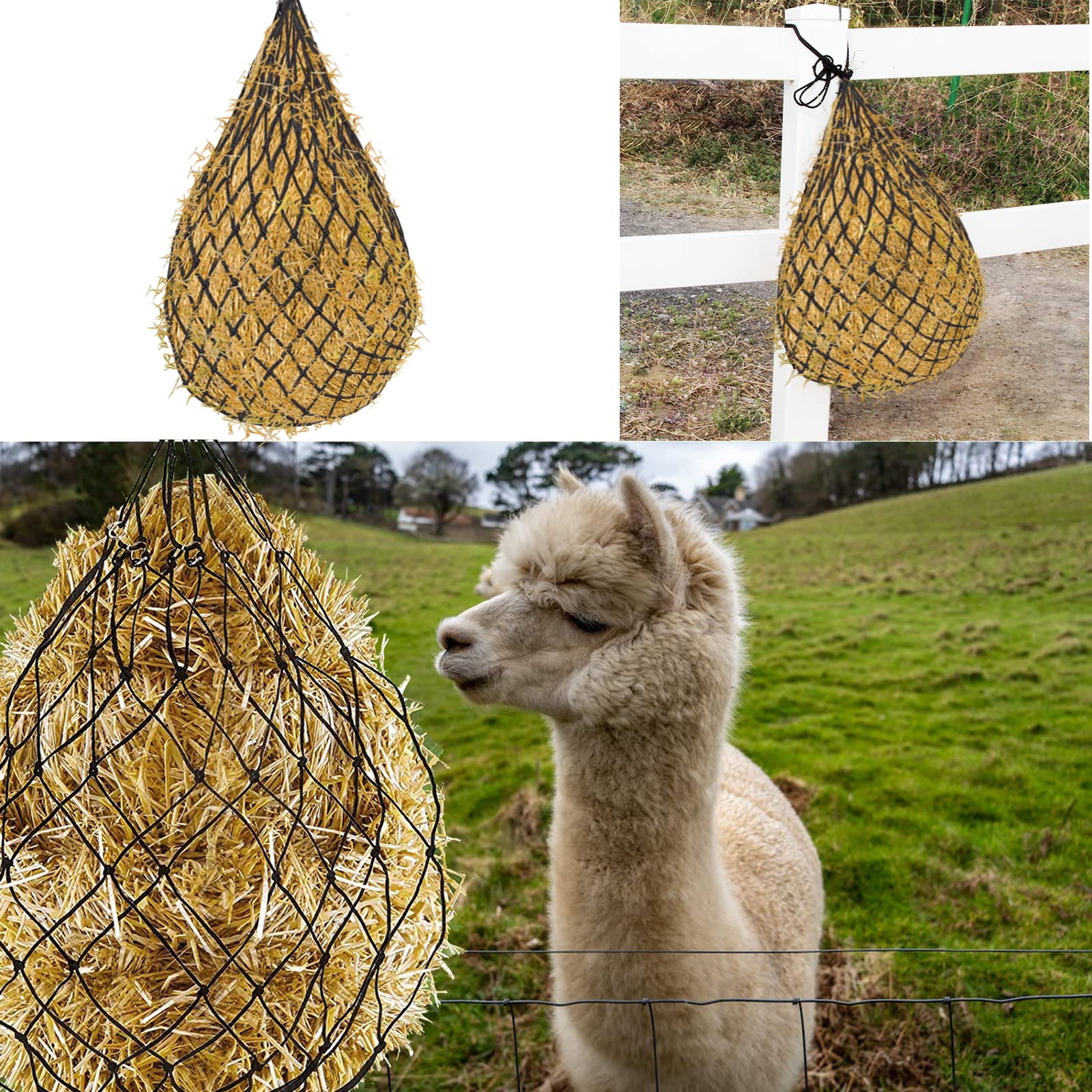 Generic sac-foin-chevaux-noir-40-pouces: solution polyvalente pour alimentation lente.