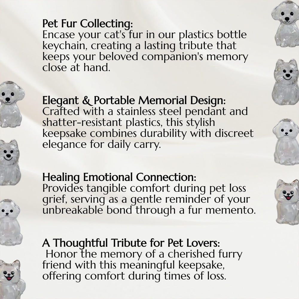 Generic ensemble souvenir poils chien, accessoire portable et élégant