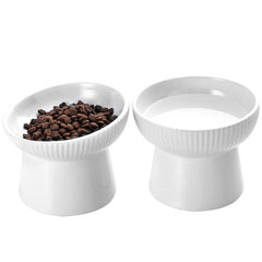 Generic: gamelle chat elevée en céramique, ensemble pour le confort alimentaire.