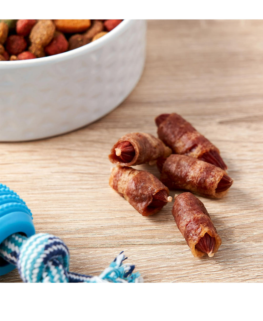 Ingrédients naturels poulet et porc dans les friandises Golden Rewards sans additifs.