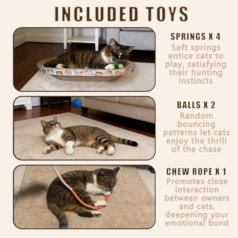 Generic grattoir chat carton oval idéal pour chats d’intérieur et confort.