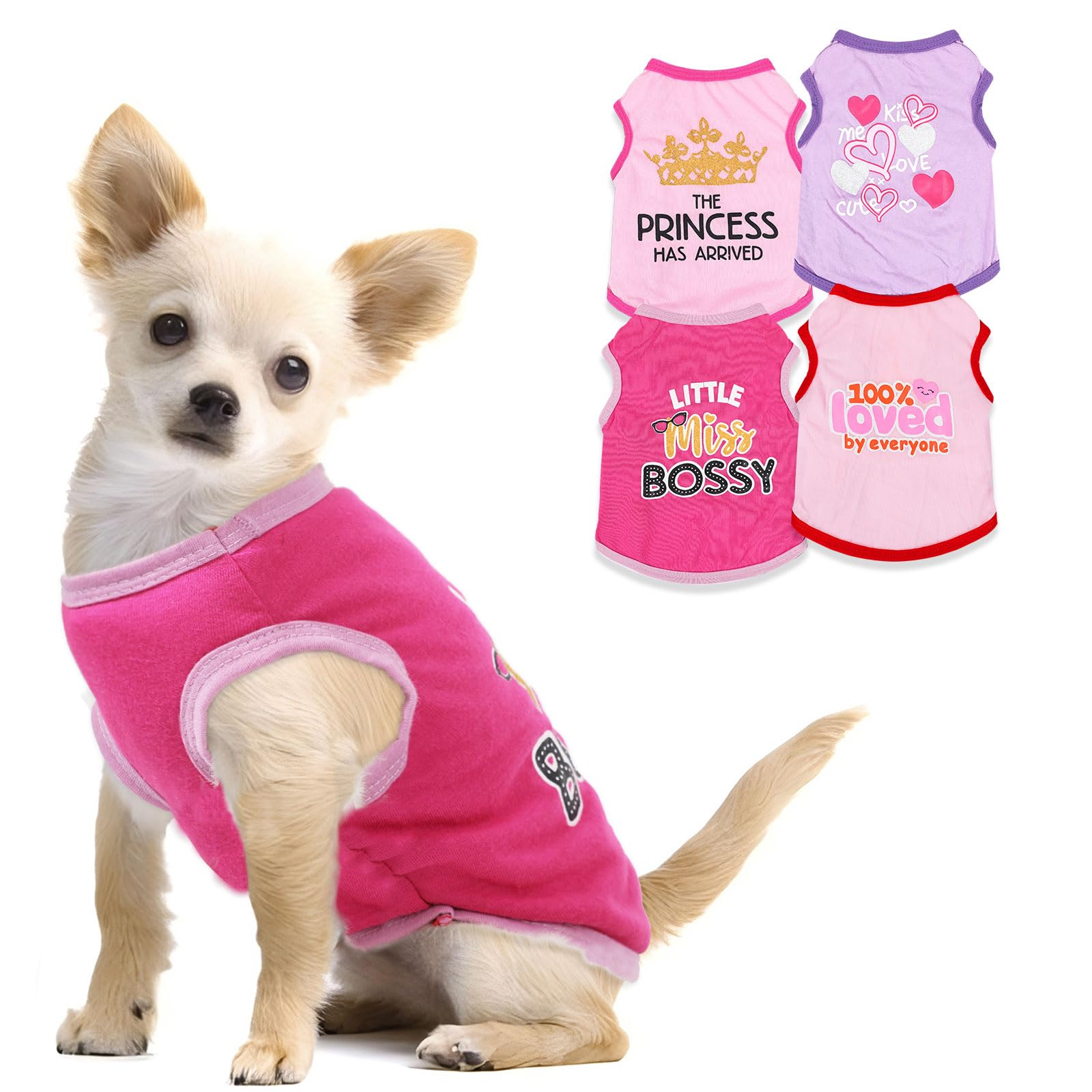Tenue Generic rose pour petits chiens, facile d’entretien et durable.