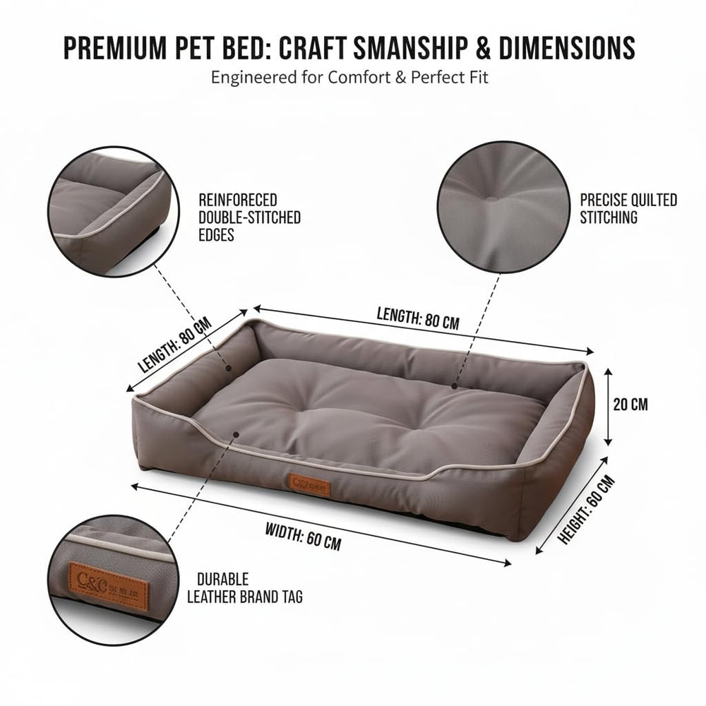 Generic lit-animaux-taille-large-confort: parfait pour chiens et chats de grande taille.
