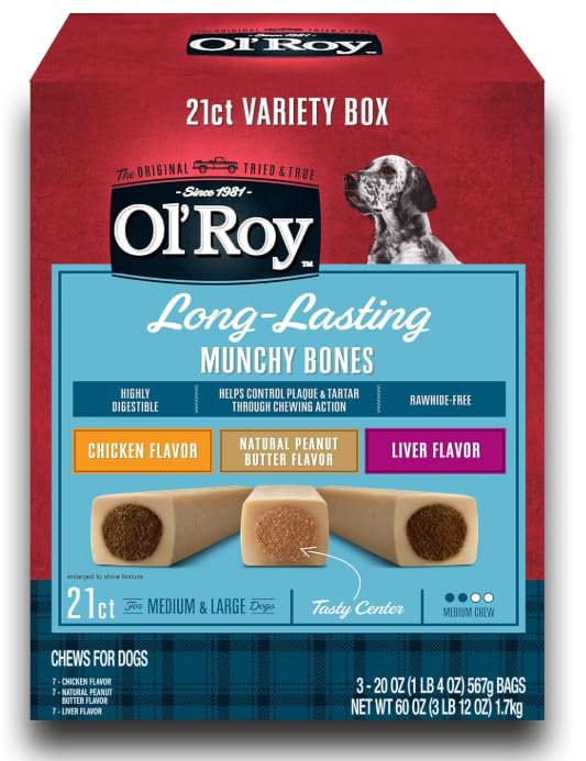 O- Roy Munchy Bones: os à mâcher poulet pour occuper votre chien