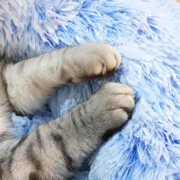 Generic peluche douce en faux poil bleu offre chaleur et confort respirable.