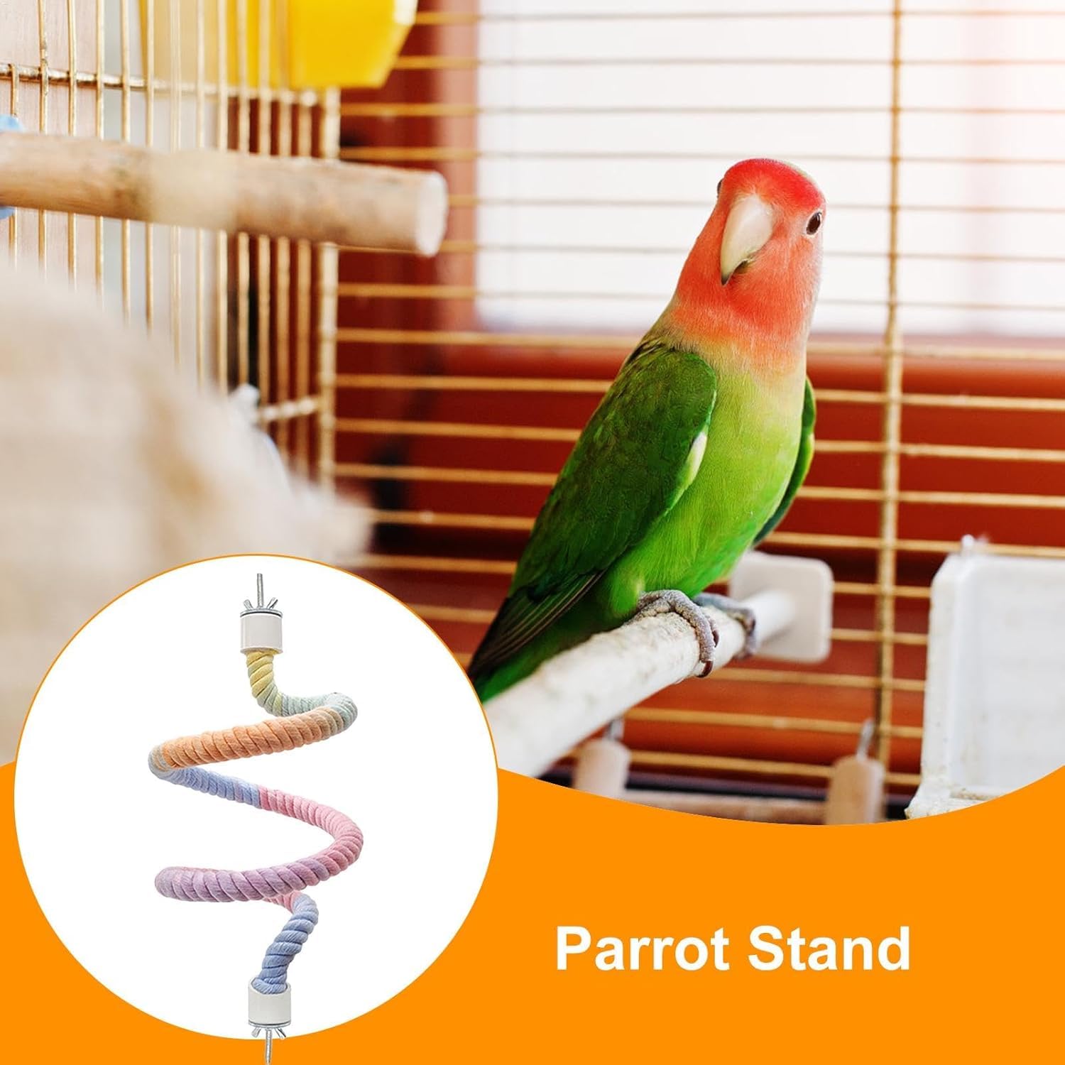 Generic perchoir corde-gradient 80 cm, encourage diverses postures et mouvements.