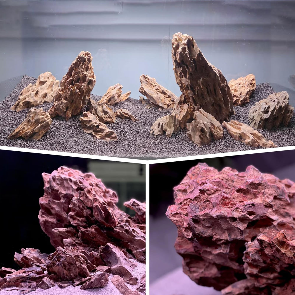 Generic-pierre-aquarium-dragon grotte et cachettes pour petites espèces.