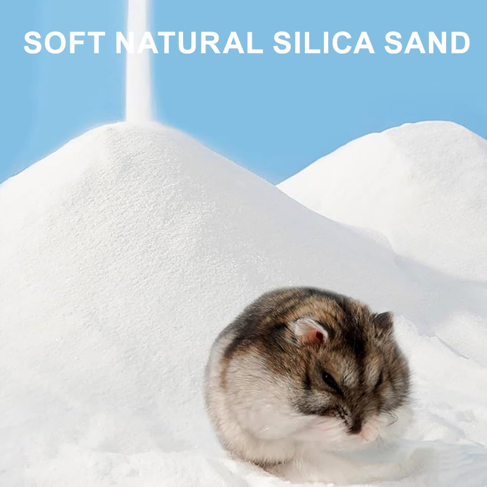 Generic Sable-Naturel-Hamster: sable naturel, moins poussiéreux, favorise le jeu et le repos.