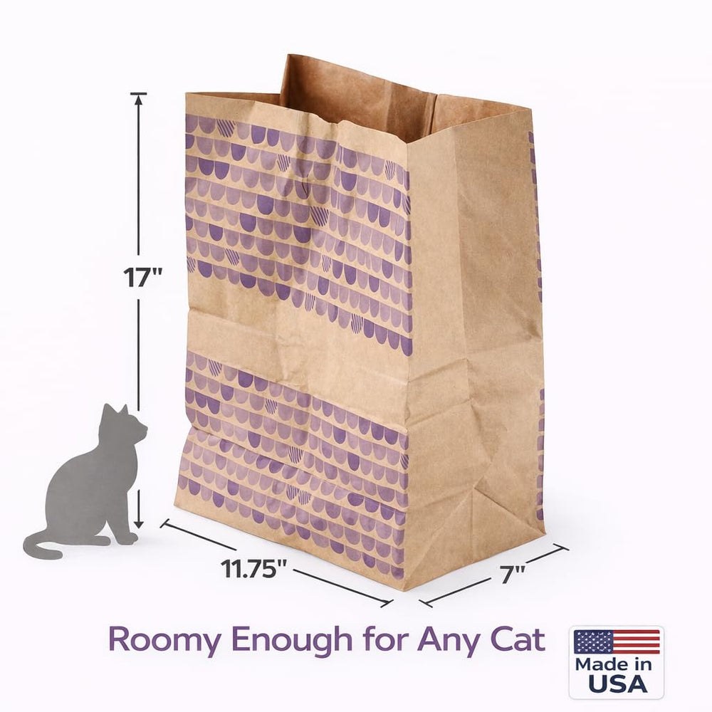 Generic sac en papier brun, craquement intense attirant le chat