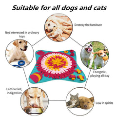 Tapis de recherche olfactive générique enrichissement pour chiens et chats, puzzle alimentaire.