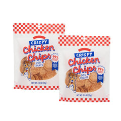 Friandises Trader Js galettes poulet croustillantes, emballage pratique et sans céréales.