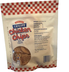 Friandises Trader Js galettes poulet croustillantes, portion prête à l'emploi en sachet.