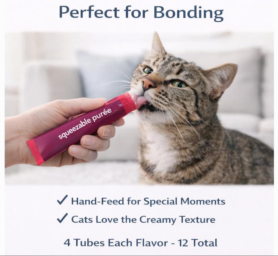 Generic tubes purée-thon dans-main – dosage facile pour l’entraînement et le lien avec votre chat.