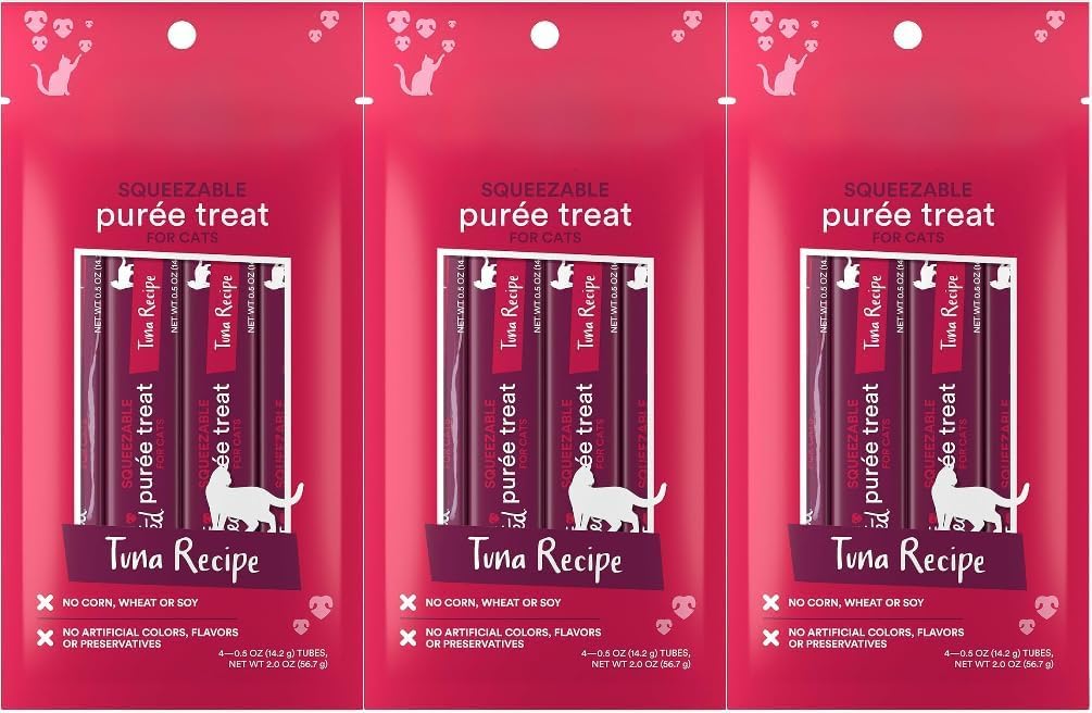 Generic tubes purée-thon ouverte – texture crèmeuse prête à être appréciée par votre chat.