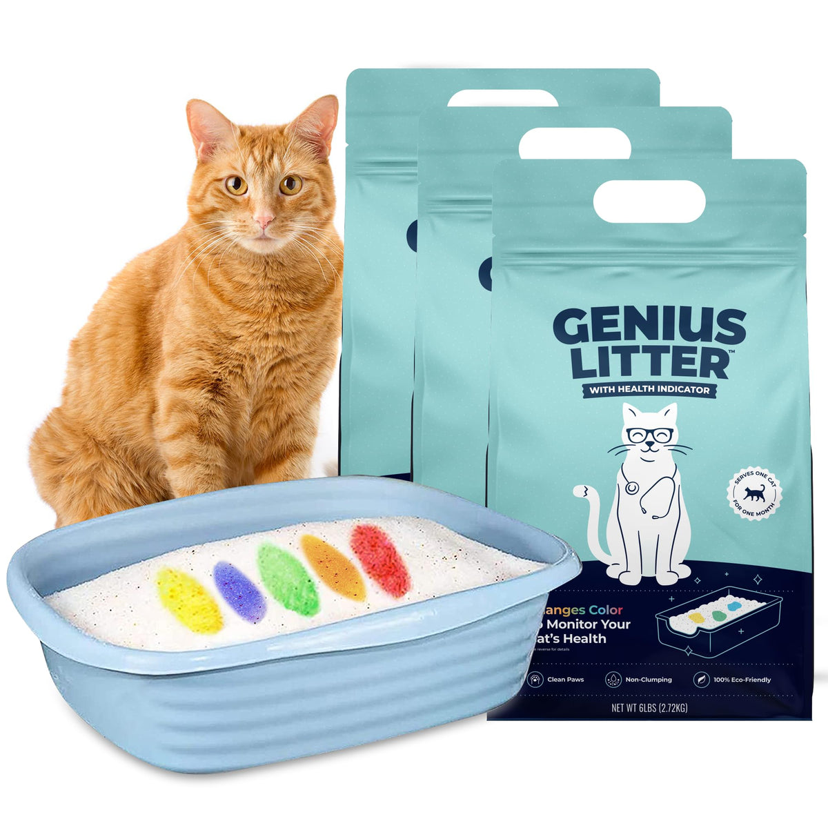 Genius Litter emballage pratique, facile à transporter et stocker