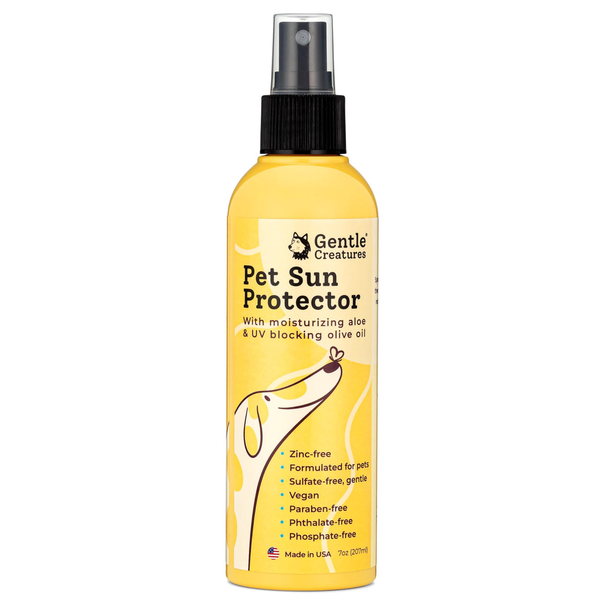 Gentle Creatures crème solaire chiens SPF30 protégeant nez et oreilles.