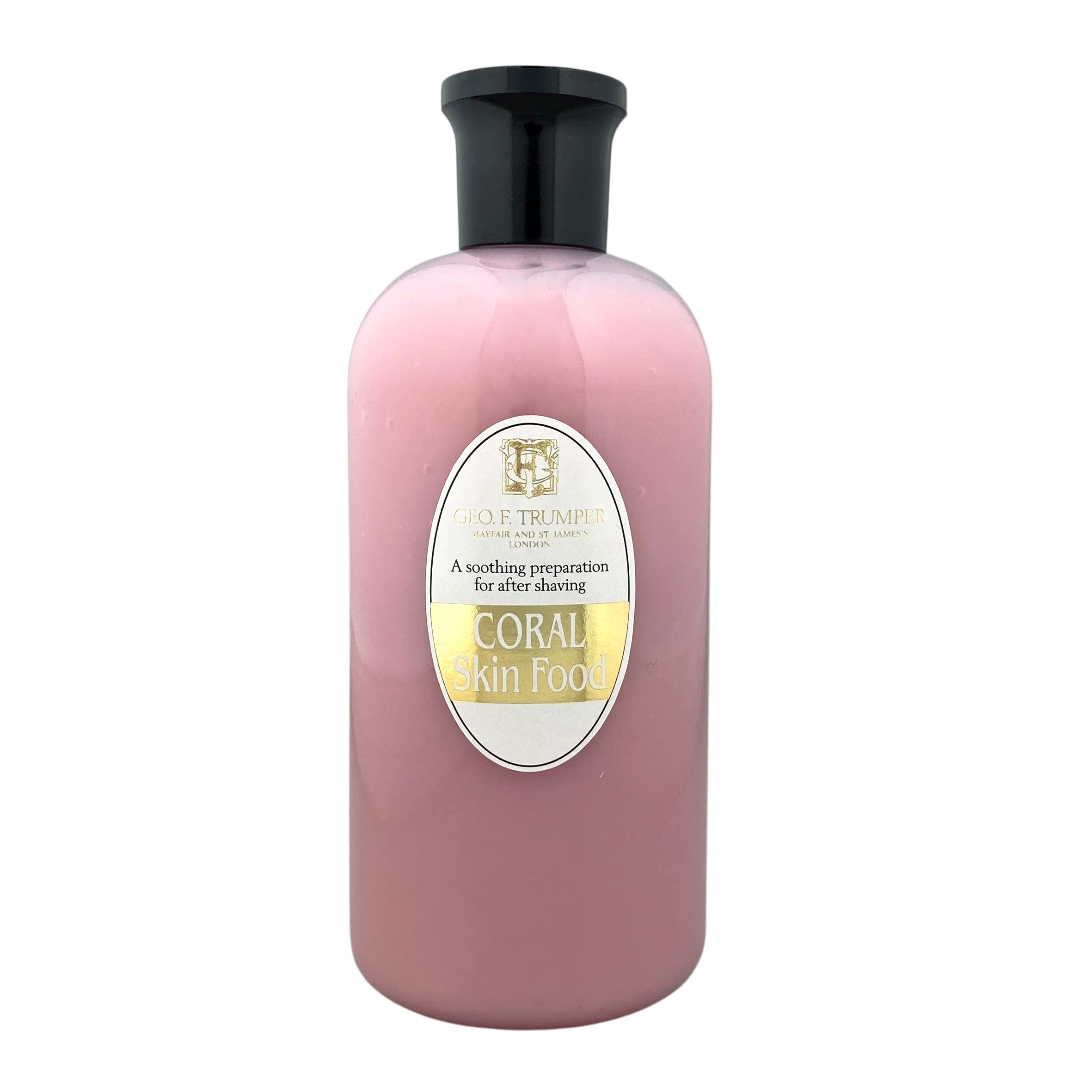 Geo F. Trumper Skin Food corail, flacon – hydratation quotidienne pour peau sèche.