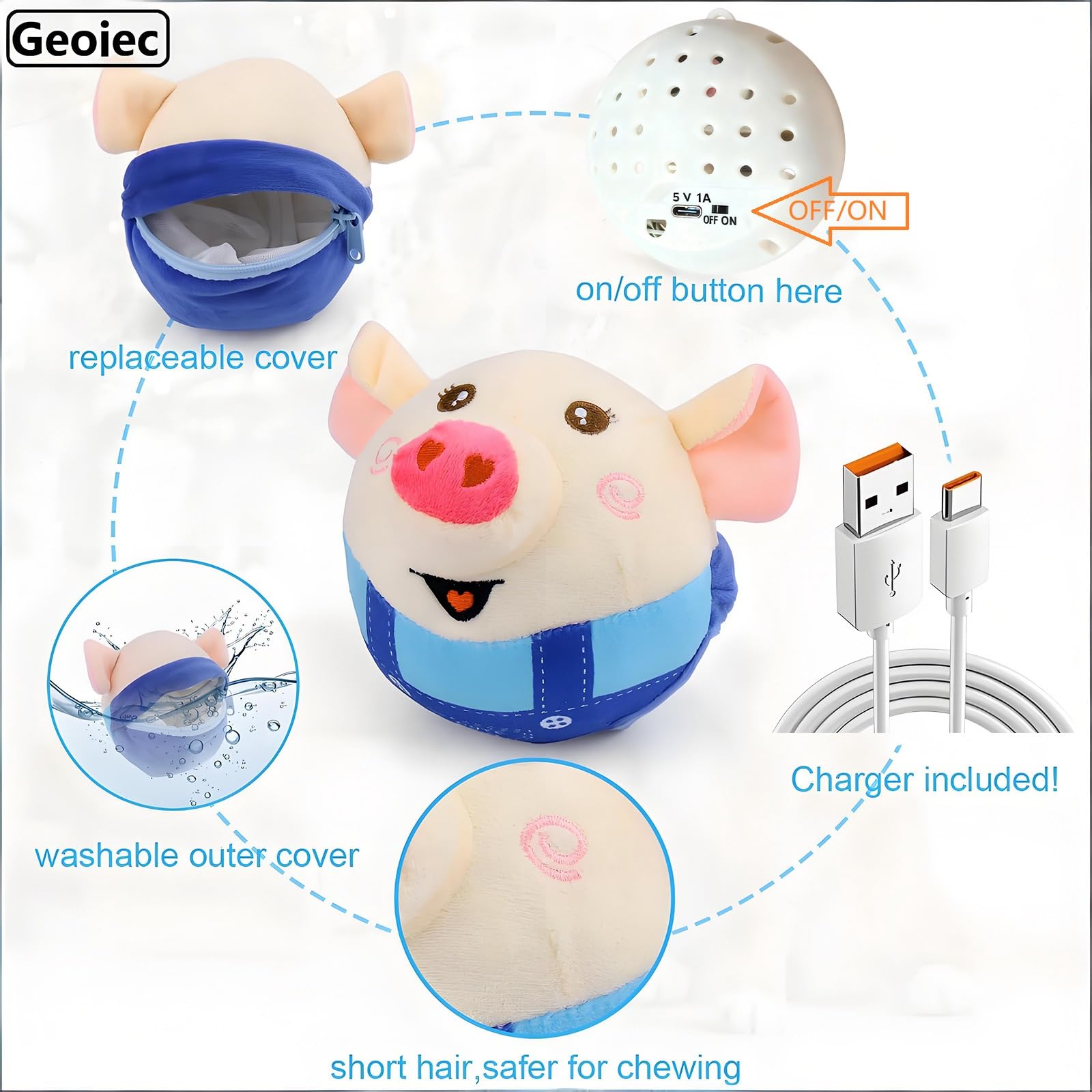 Geojec stimulation mentale pour chien, jeu interactif et distraction.