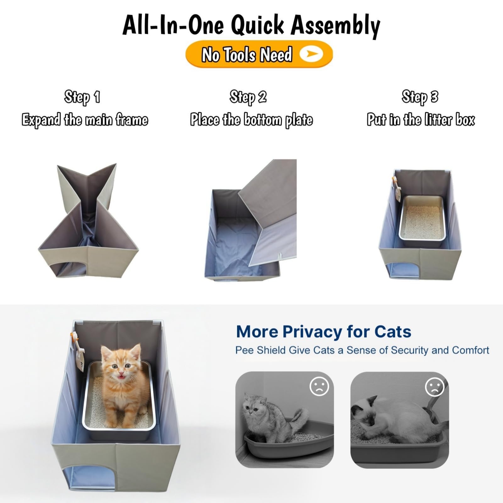 Gesomepurrz protection anti-chien litiere chat passage sécurisé