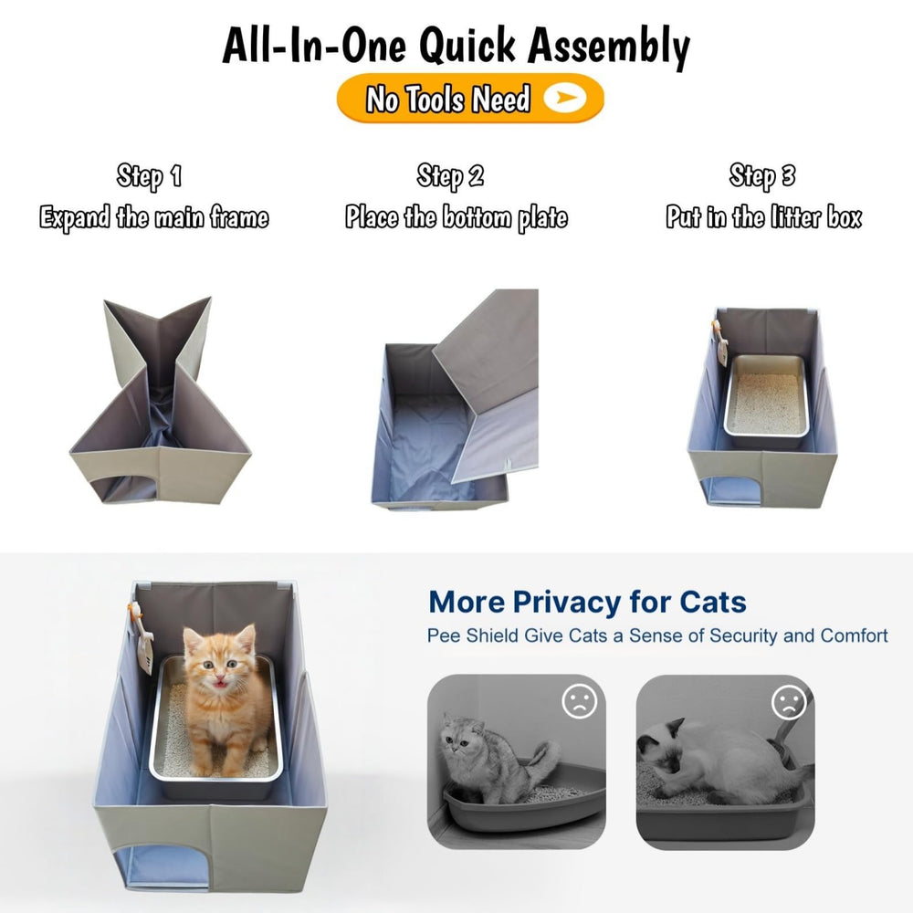 Gesomepurrz protection anti-chien litiere chat passage sécurisé
