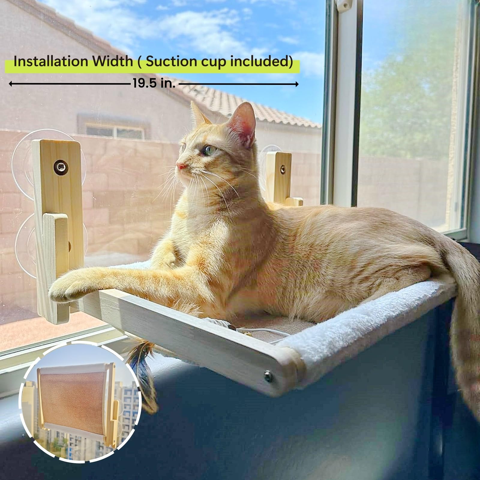 GesomePurrz Vue chat soleil, favorise observation et chaleur naturelle.