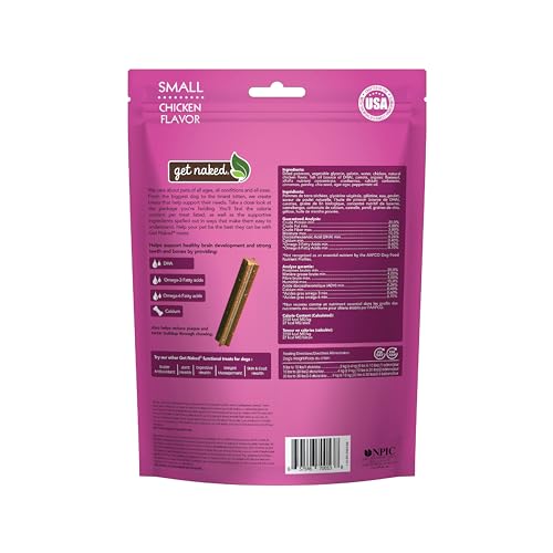 Get Naked batonnets dentaires chiot omega3-et6 soutiennent le développement cognitif et visuel.