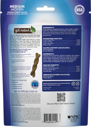 Get Naked os dentaire sans cereales texture croquante lors du mastiquage.