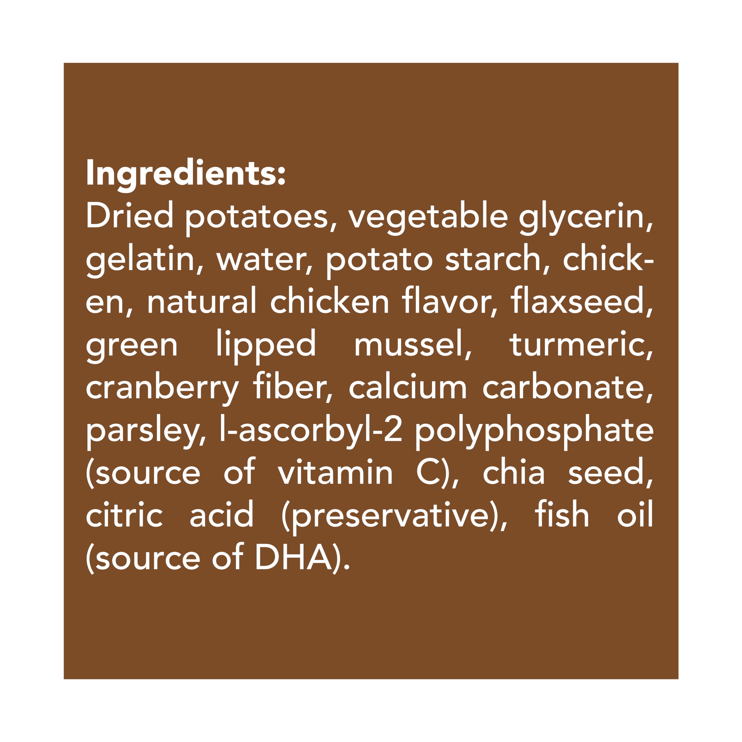 Get Naked sticks dentaires calcium et moule verte pour soutien du cartilage et des dents.