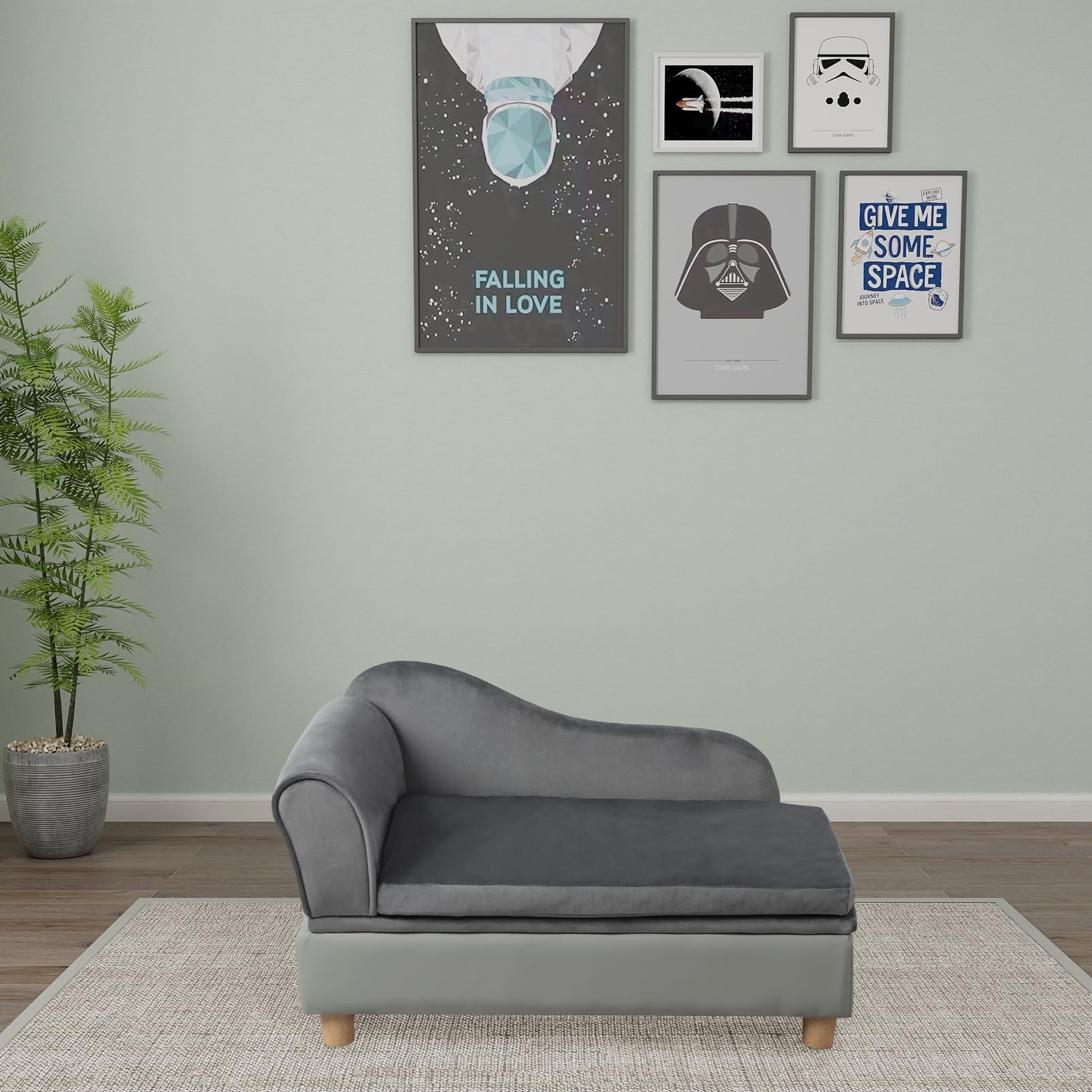 Getifun disponible en gris, rose, bleu et brun pour s'adapter au décor.