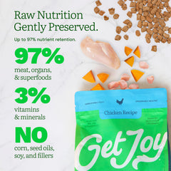Get Joy protéine élevée au poulet, énergie et muscles potentiels.