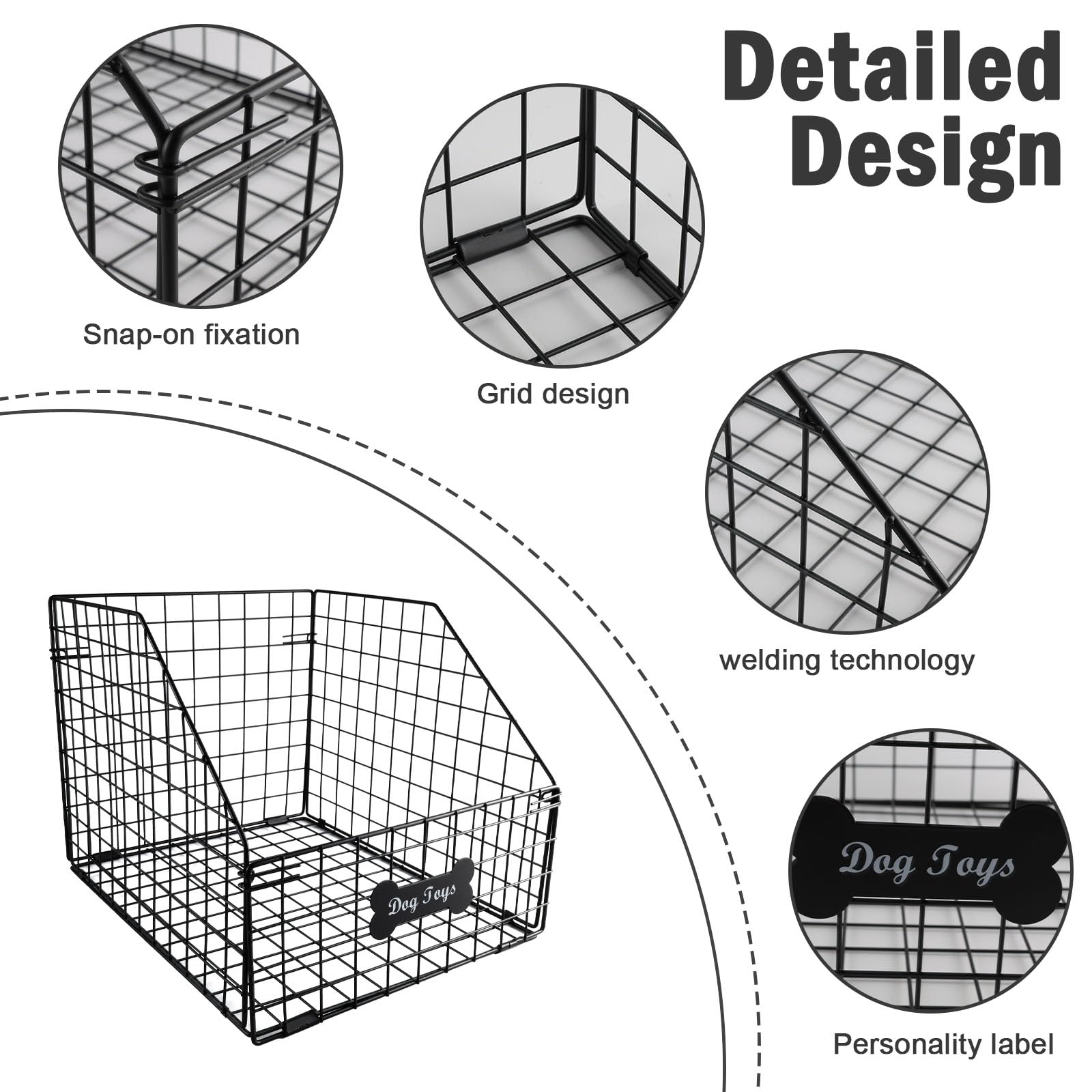 Geyecete Panier-jouets-chien-pliable: solution compacte et facile à ranger.
