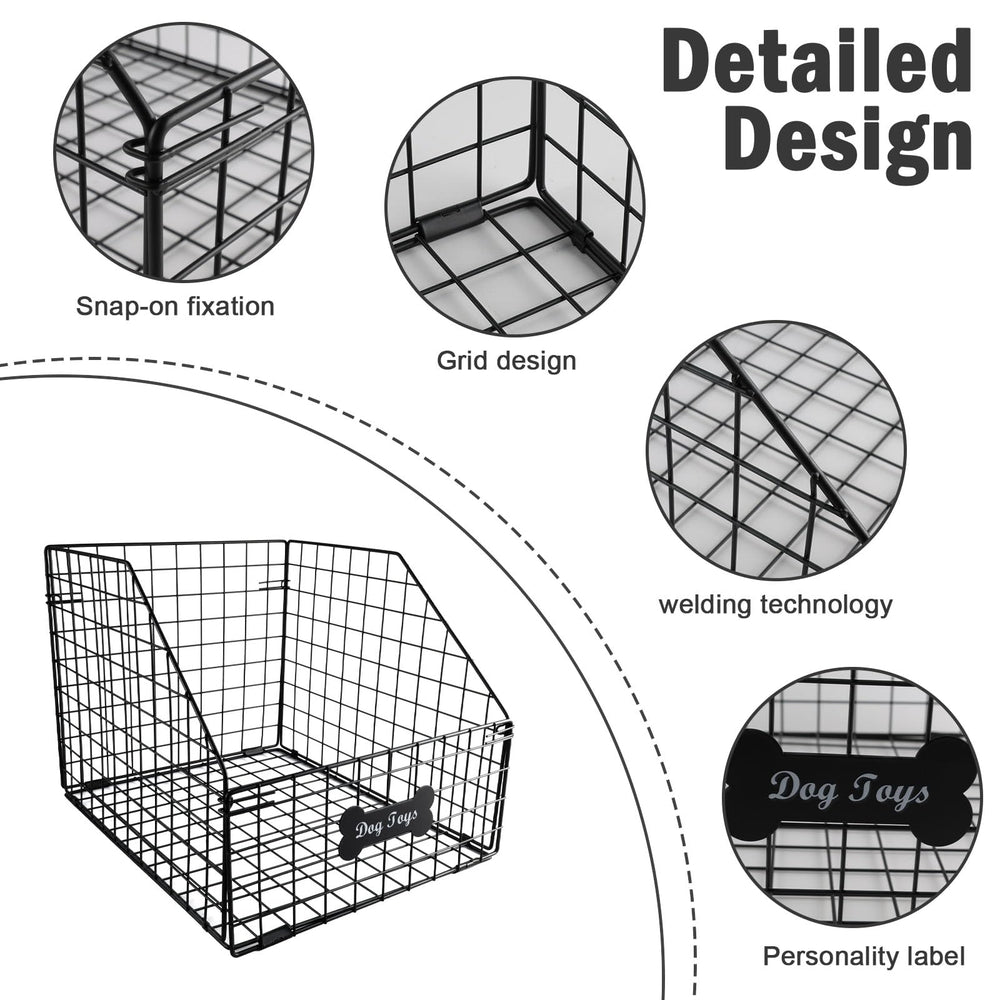 Geyecete Panier-jouets-chien-pliable: solution compacte et facile à ranger.