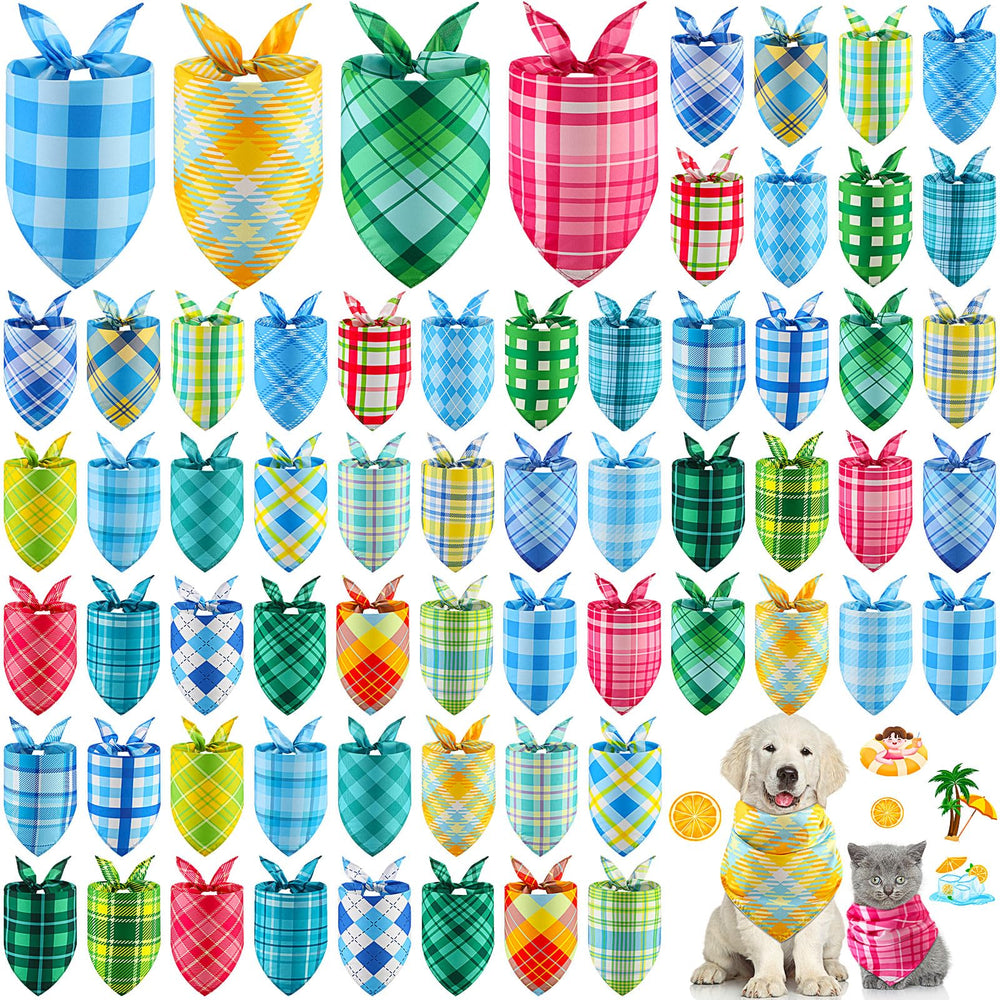 Geyoga bandanas chien plaid ete pour un look estival élégant.