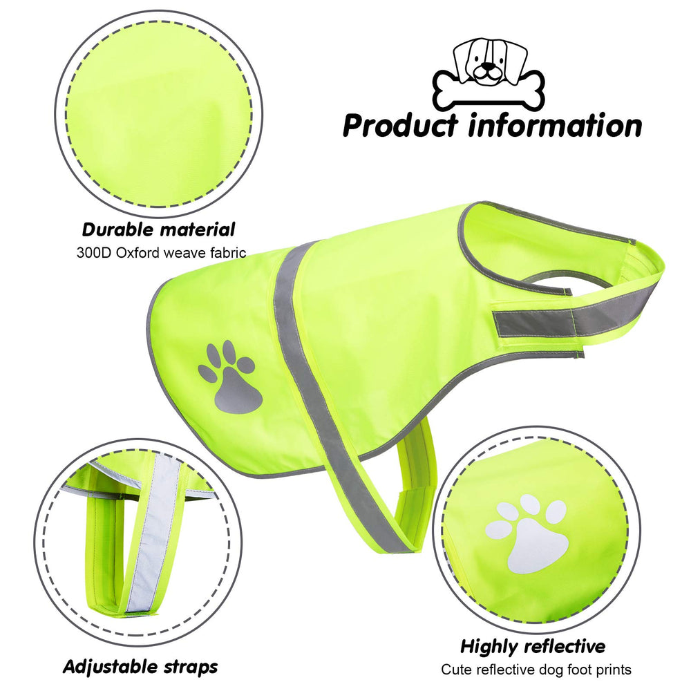 Geyoga gilet réfléchissant chien - vue arrière, sécurité renforcée lors des sorties.