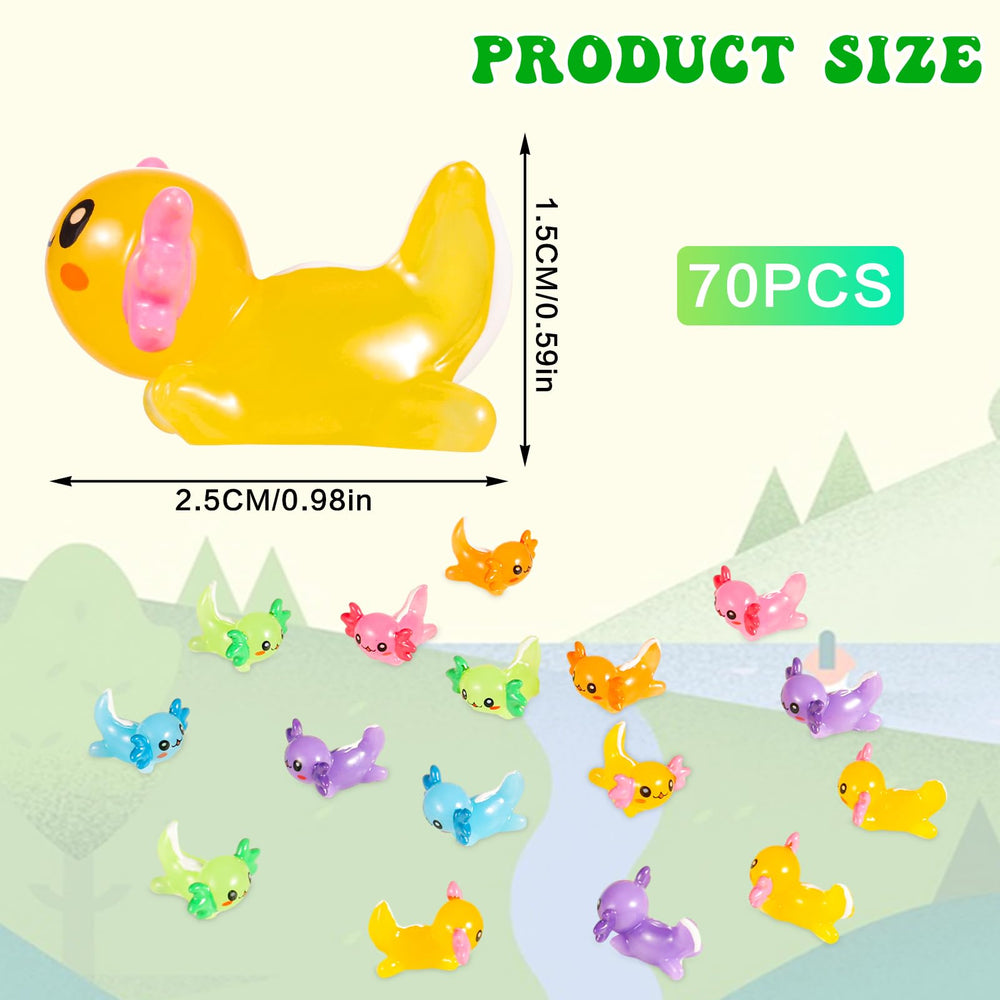 GGSTDDUP axolotl en résine, sept couleurs vives pour décor coloré.
