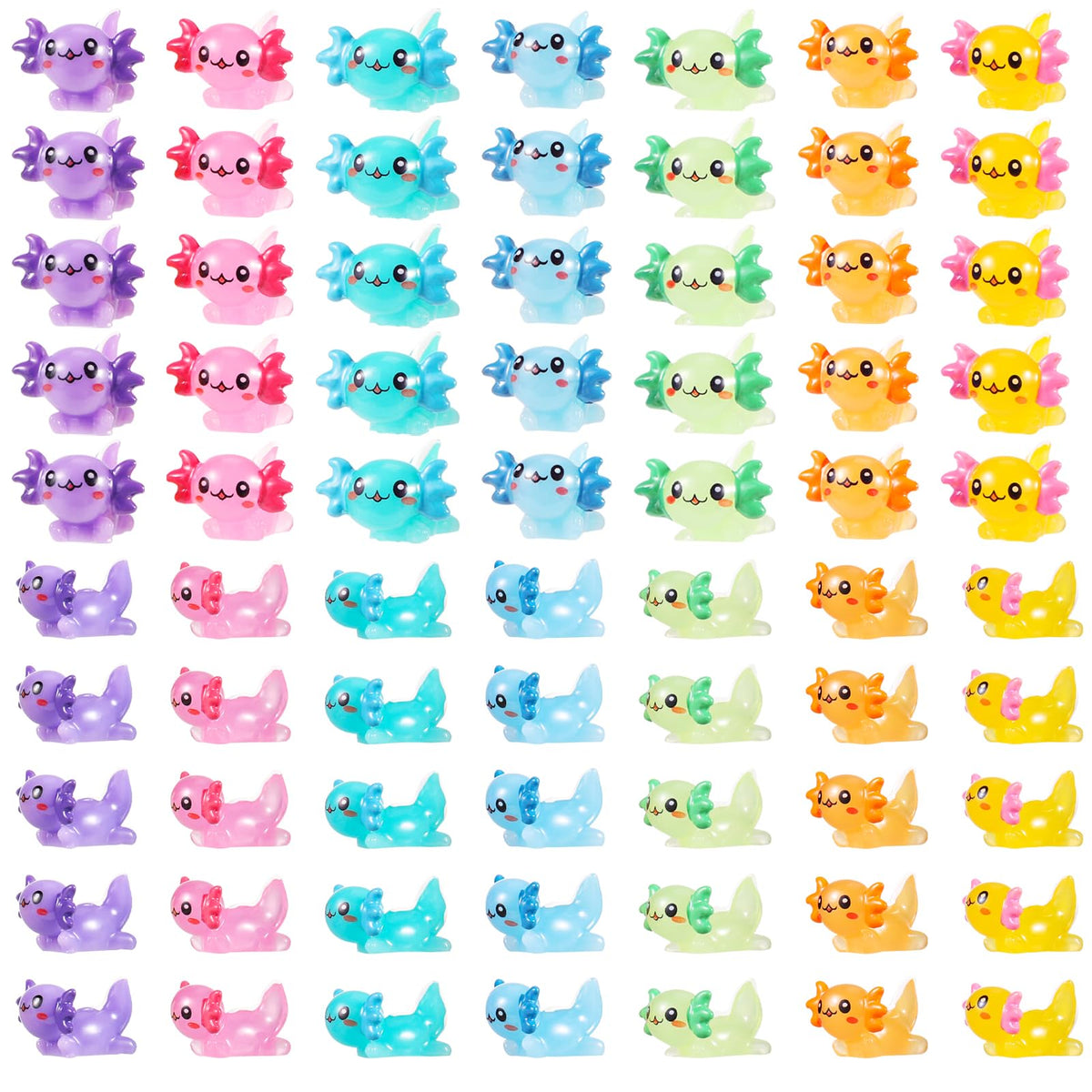 GGSTDDUP axolotl miniature en résine, ensemble 70 pièces pour jardin féerique.