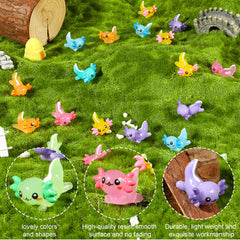 Axolotl en résine GGSTDDUP bleu foncé – accent décoratif pour terrarium