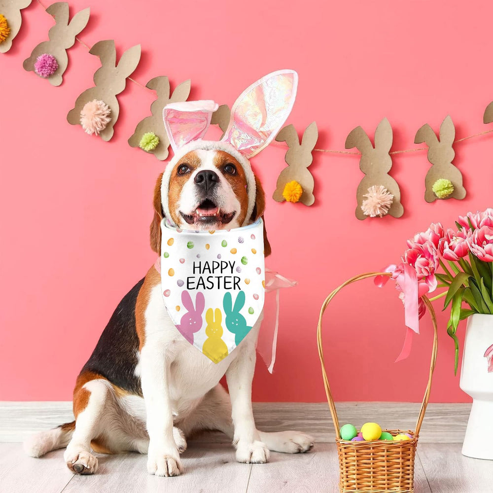 Bandana GHSJYO, cadeau festif pour chien lors de Pâques.