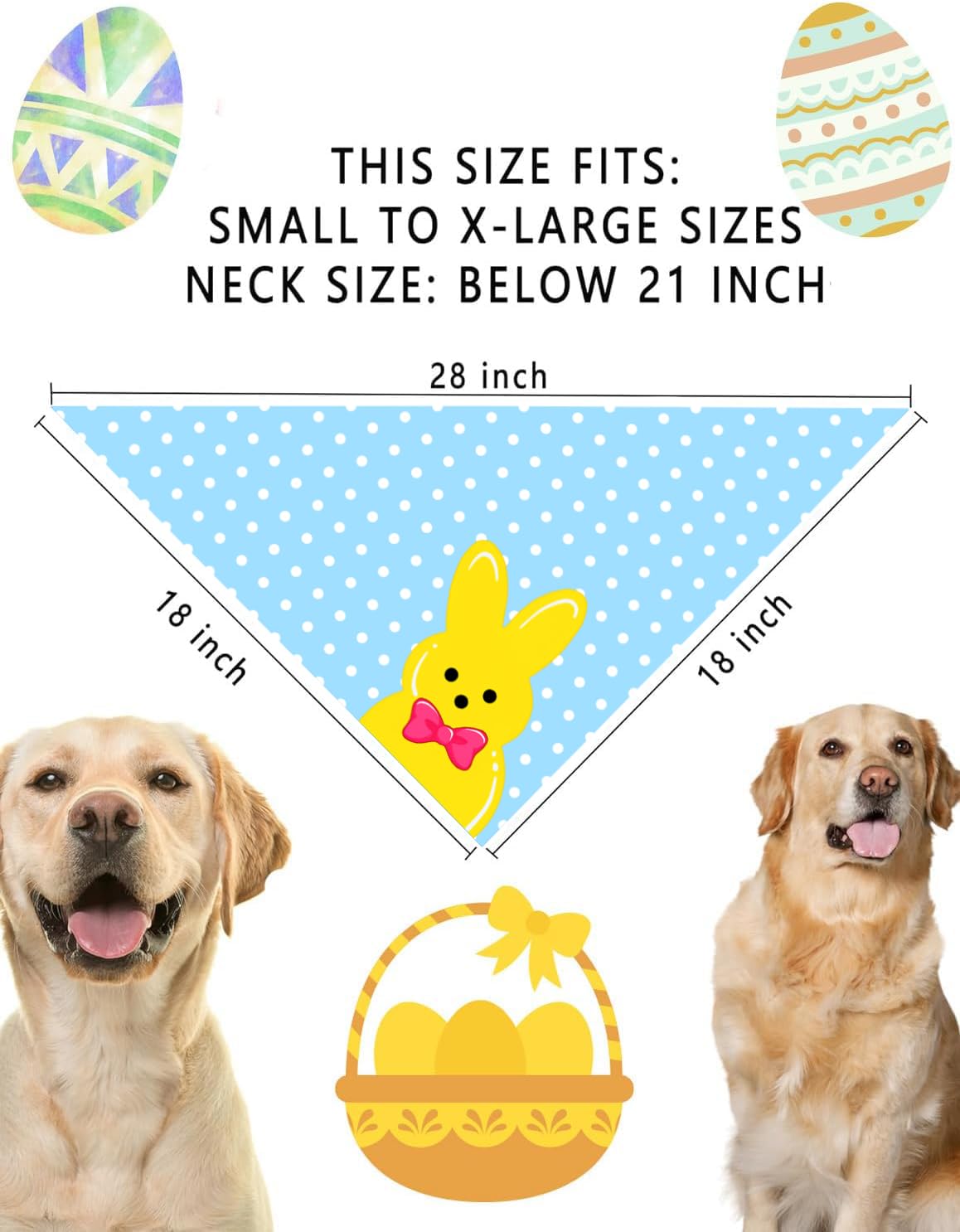 Foulard pour chien GHSJYO, taille 28x18 pouces, décontracté et coloré