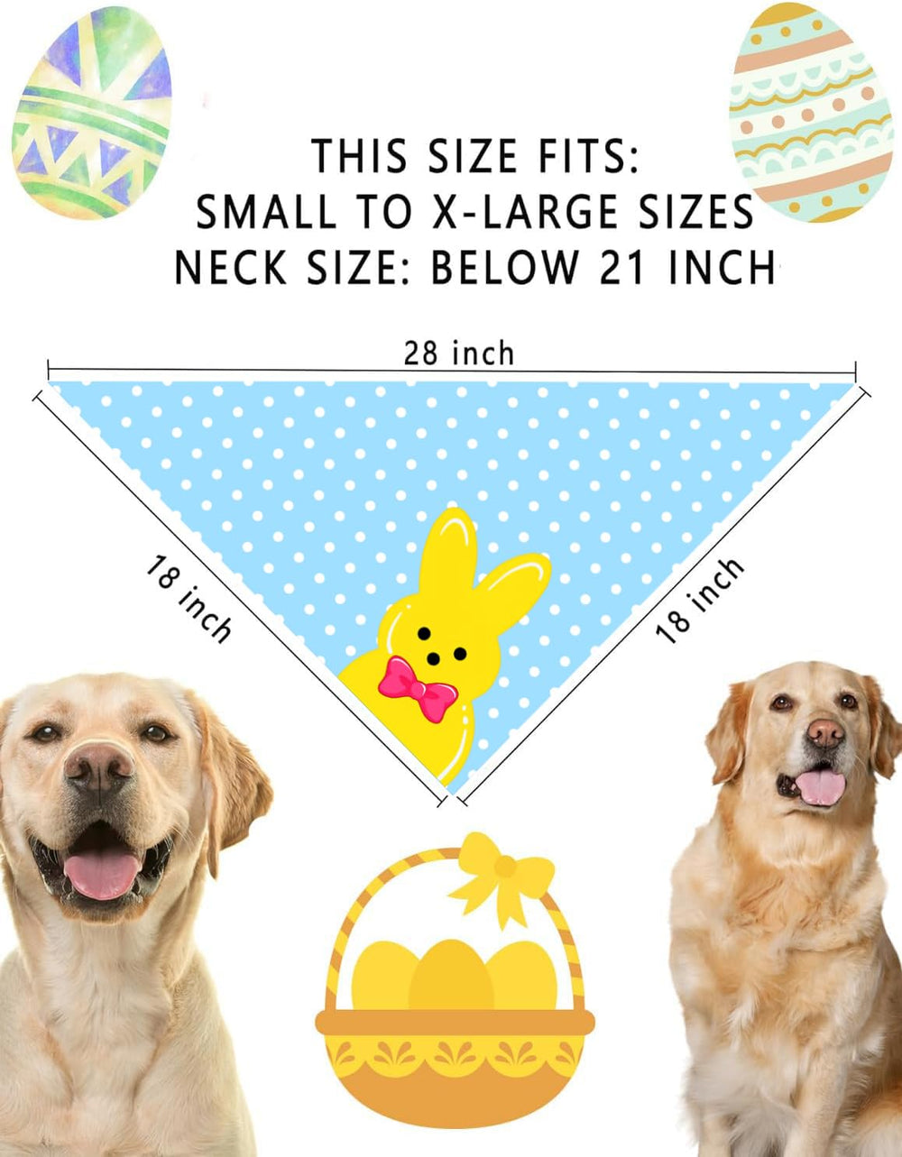 Foulard pour chien GHSJYO, taille 28x18 pouces, décontracté et coloré