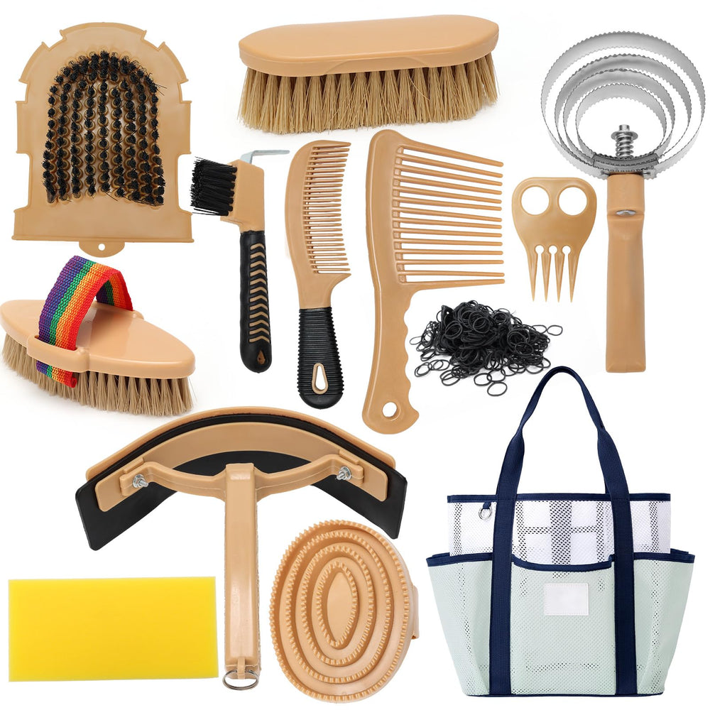 GHWMYD kit soin cheval : ensemble 13 pièces pour toilettage complet et pratique
