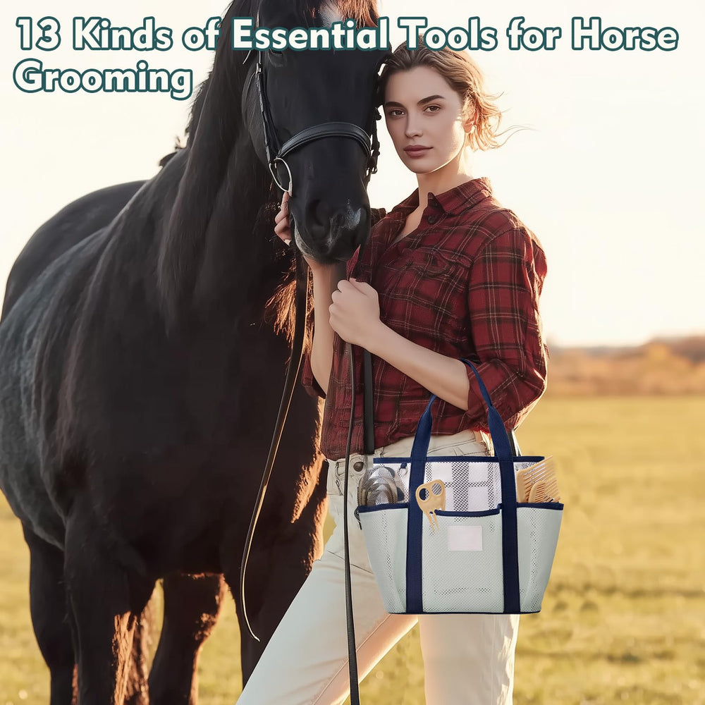GHWMYD sac rangement en filet cheval: organise les outils et favorise le séchage