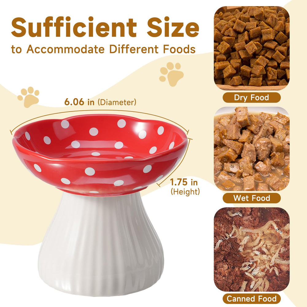 Giciubui gamelle chat design chaleureux champignon, s'intègre à la déco intérieure.